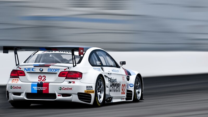 BMW race car on track