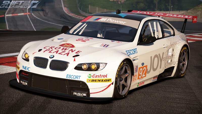 BMW race car on track