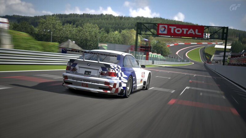 BMW race car on track
