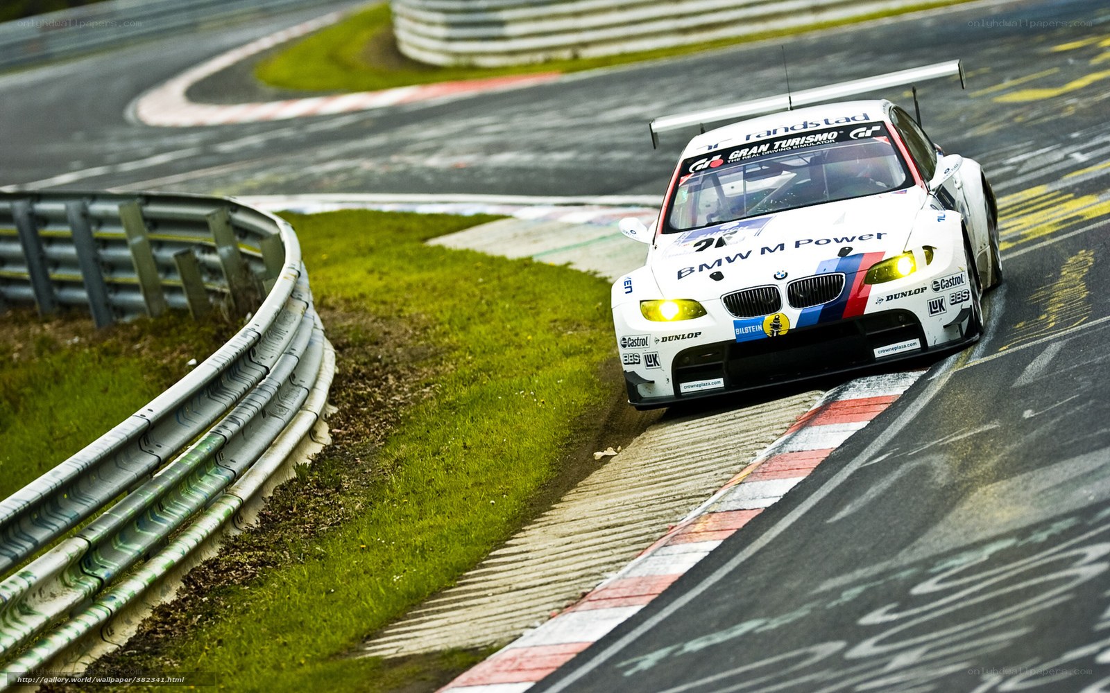 BMW race car on track