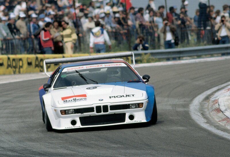 BMW race car on track