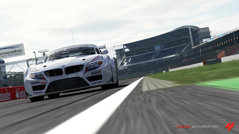 BMW race car on track