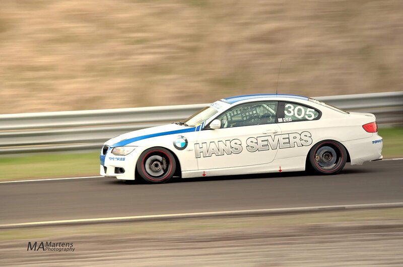 BMW race car on track