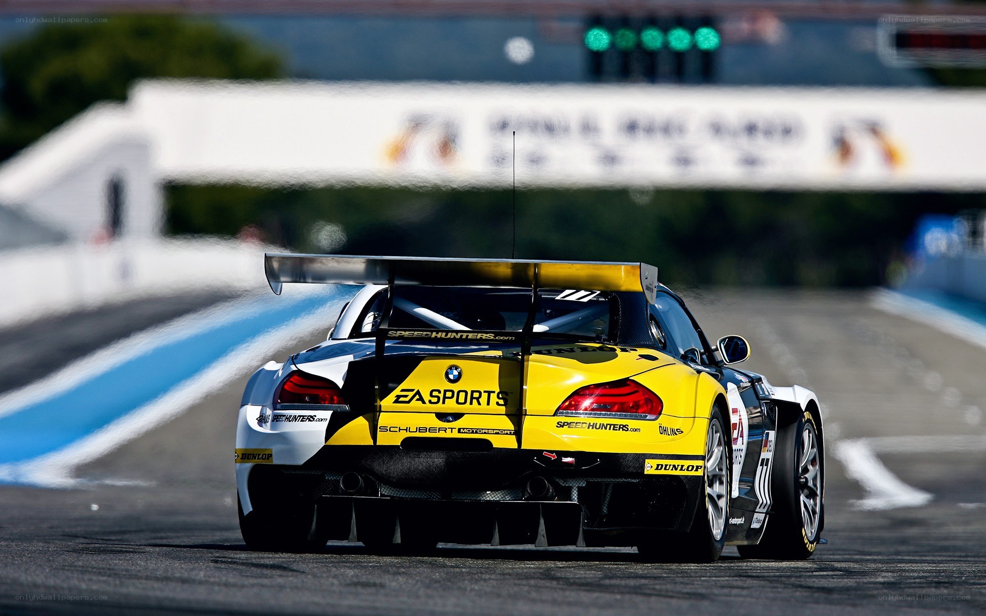 BMW race car on track