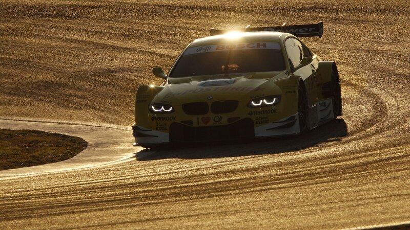 BMW race car on track