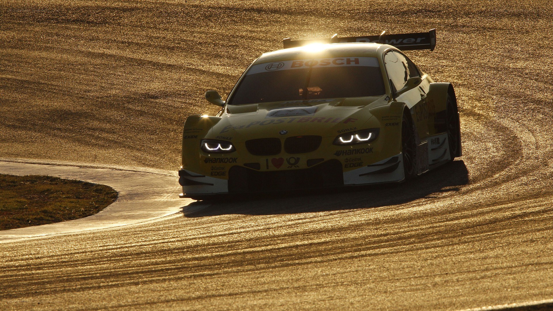 BMW race car on track