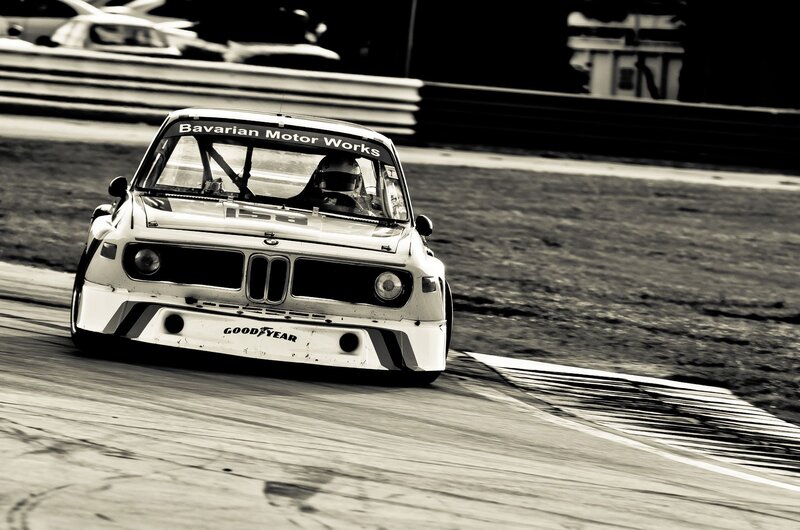 BMW race car on track