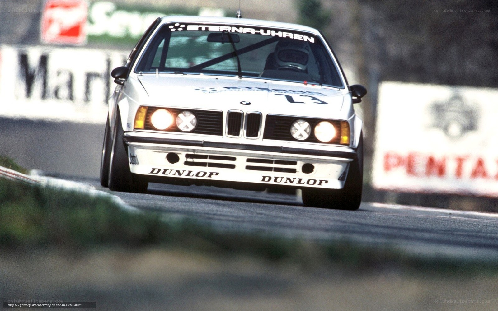BMW race car on track