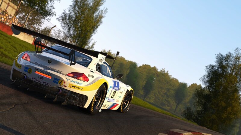 BMW race car on track