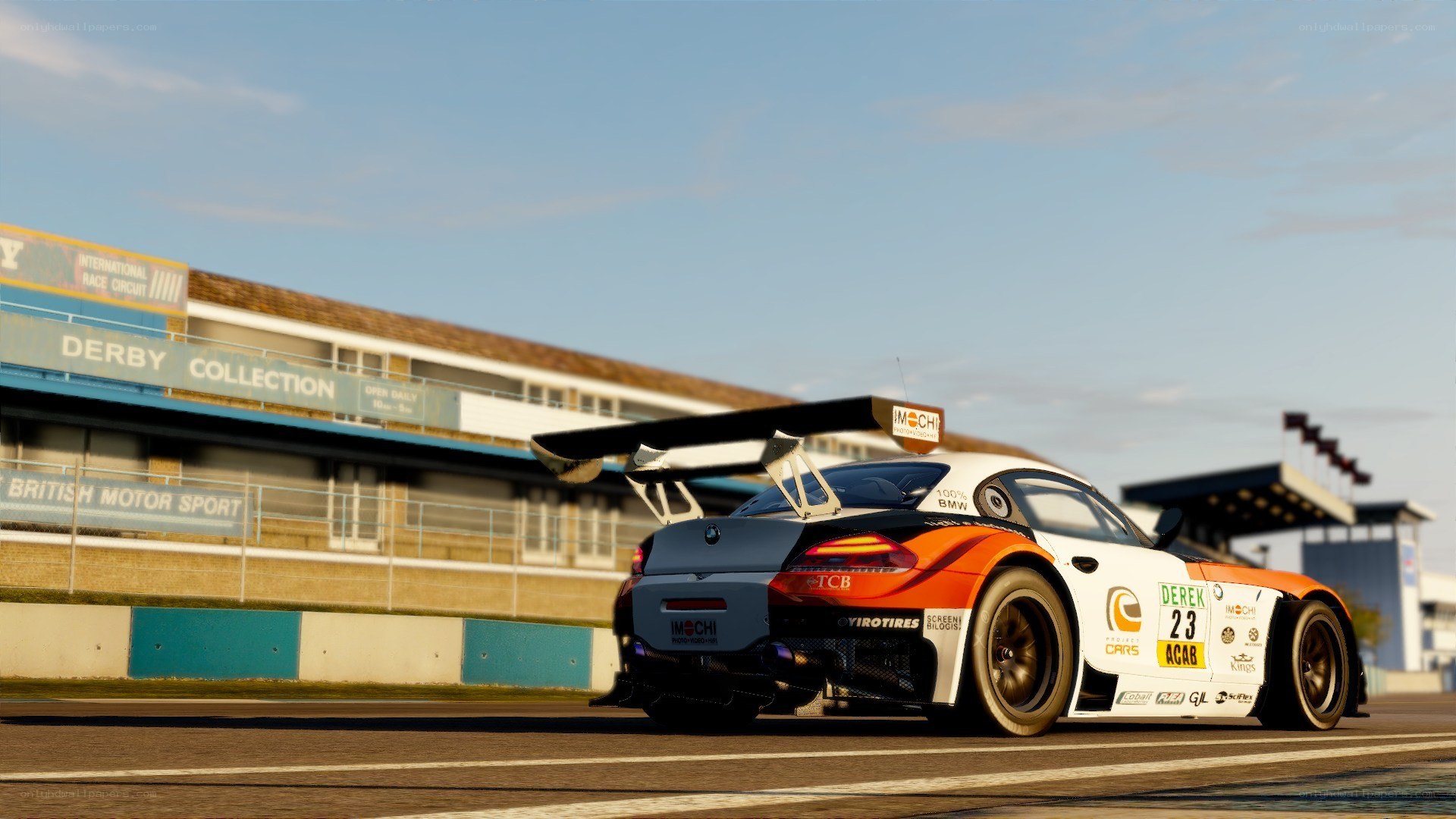 BMW race car on track