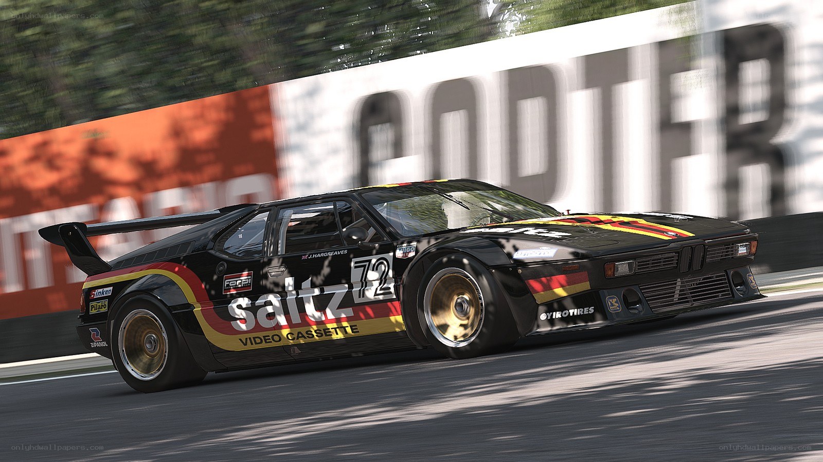 BMW race car on track