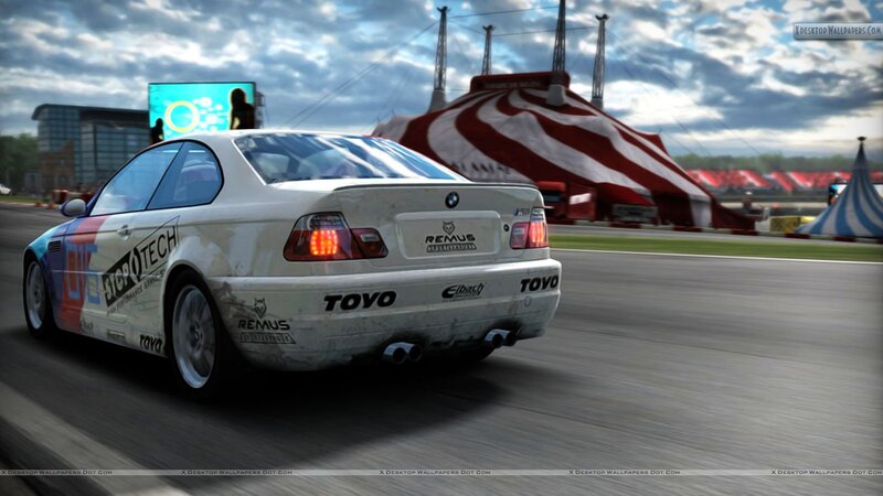 BMW race car on track