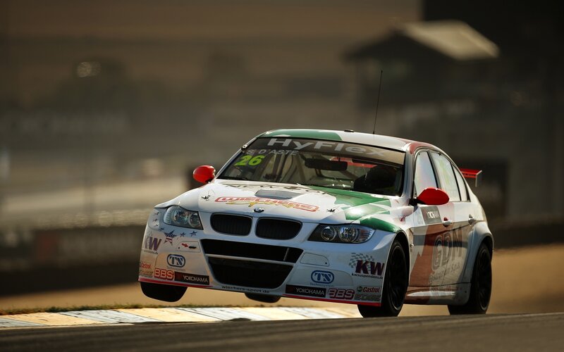 BMW race car on track