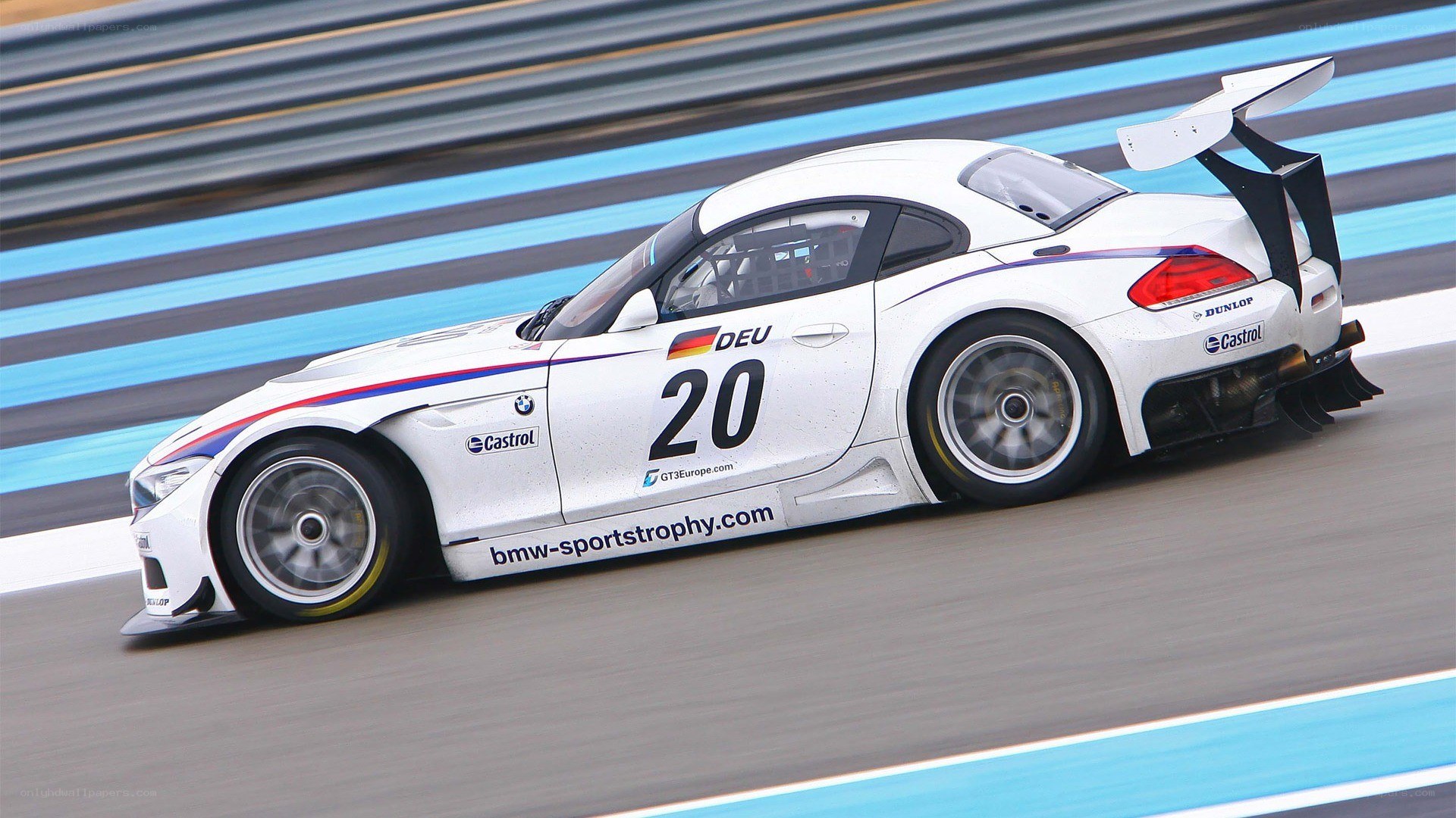 BMW race car on track