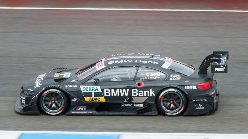 BMW Race Car on Track — Black