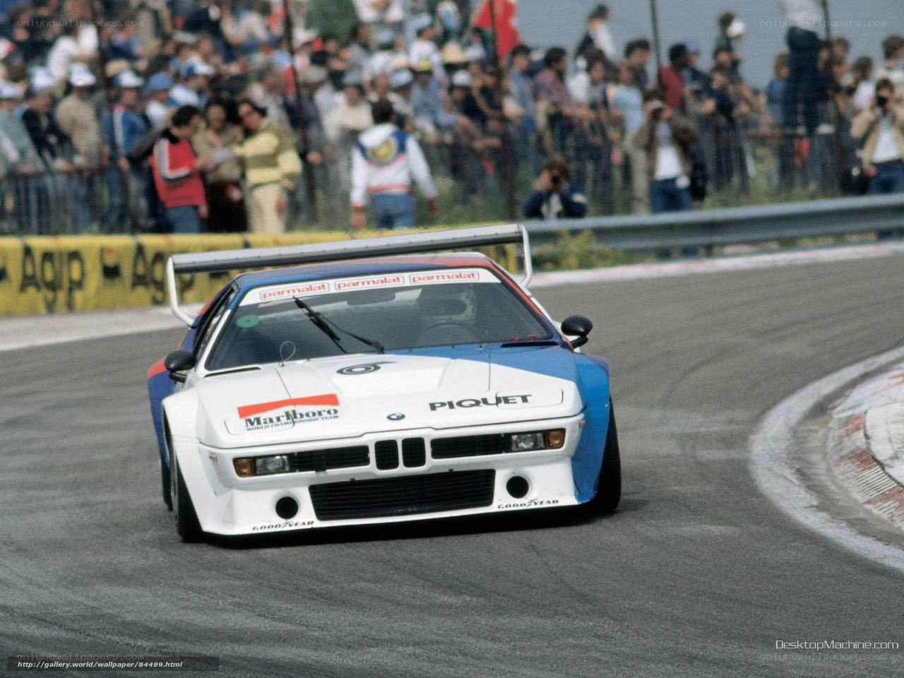 BMW race car on track