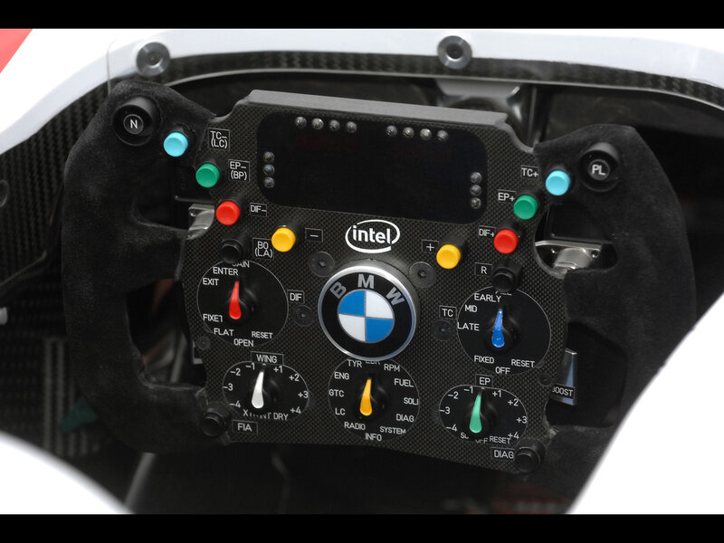 BMW race car steering wheel