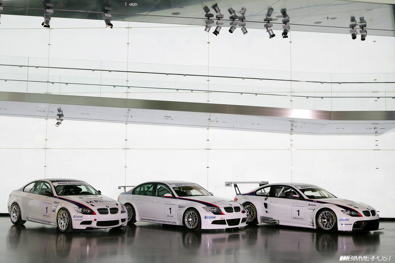 BMW race cars on display