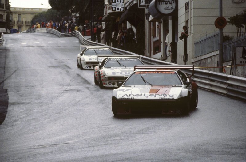 BMW race cars on track