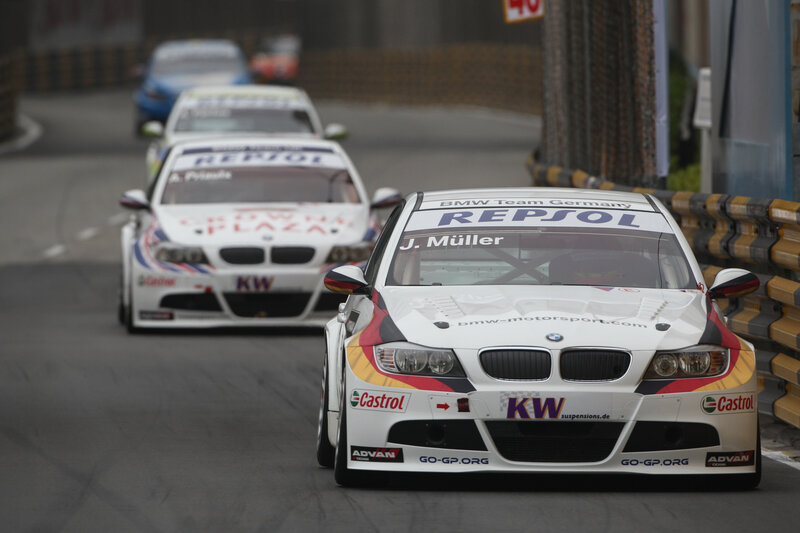 BMW race cars on track