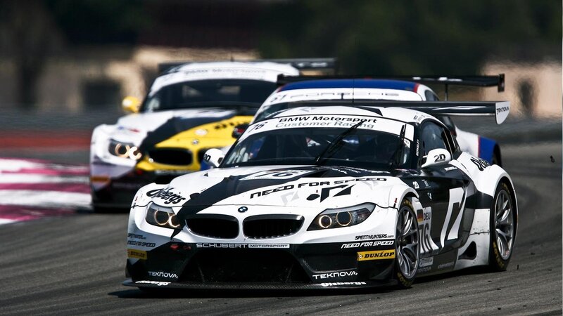 BMW race cars on track