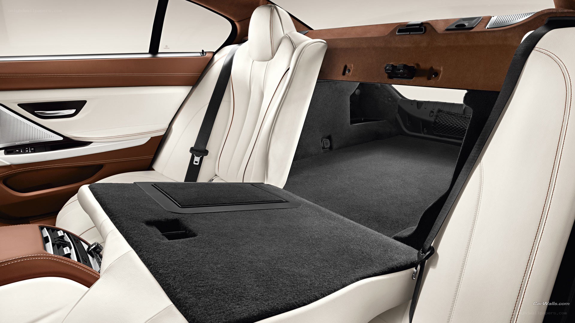 BMW rear interior with folded seats