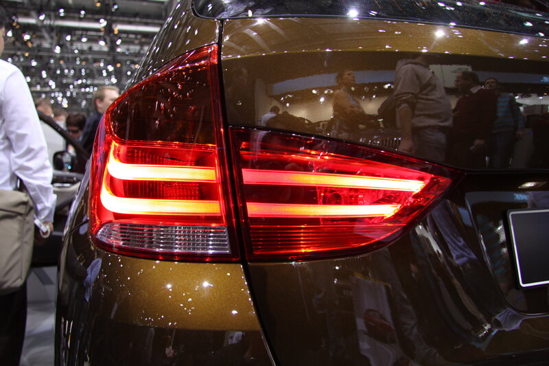 BMW rear taillight at auto show