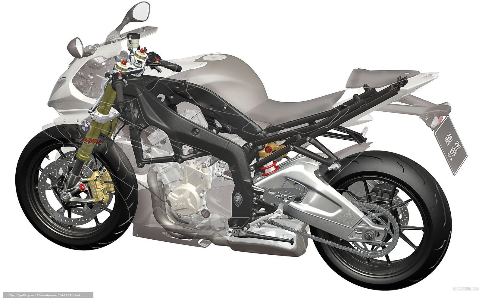 BMW S1000RR motorcycle cutaway