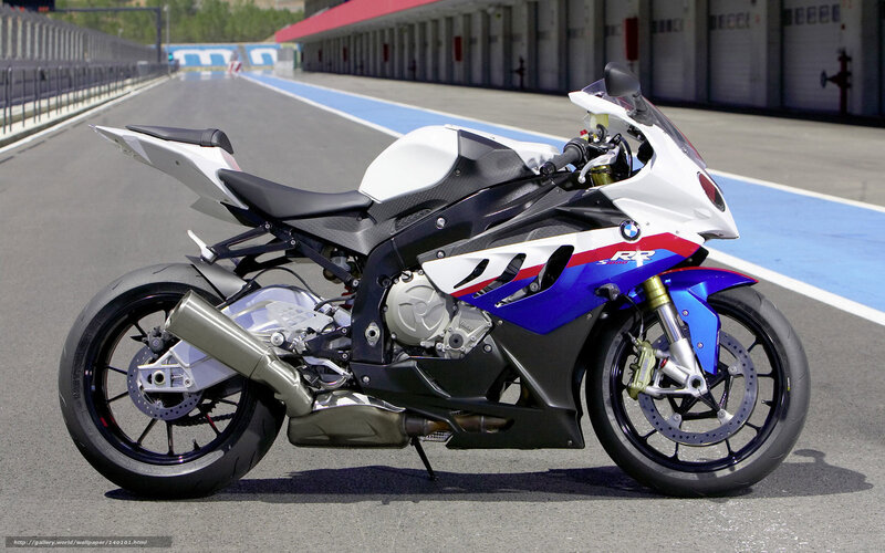 BMW S1000RR motorcycle on track
