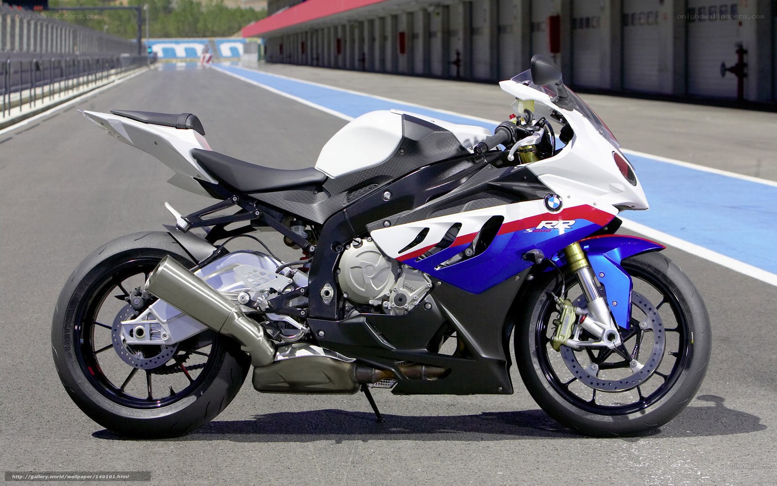 BMW S1000RR motorcycle on track