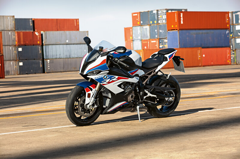 BMW S1000RR Motorcycle — White, Dramatic, Afternoon