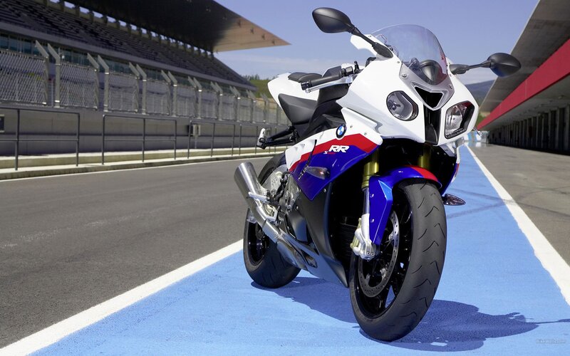 BMW S1000RR on a racetrack