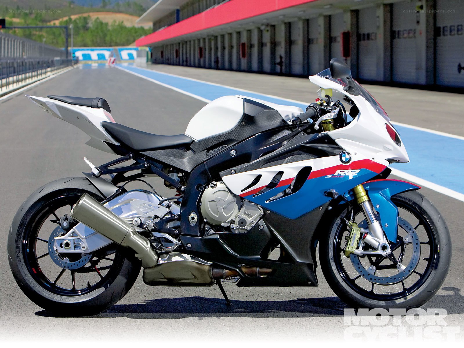 BMW S1000RR on a racetrack