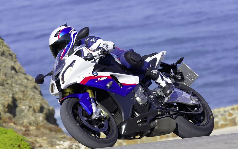 BMW S1000RR on coastal road