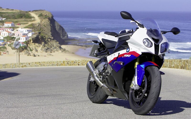 BMW S1000RR on coastal road