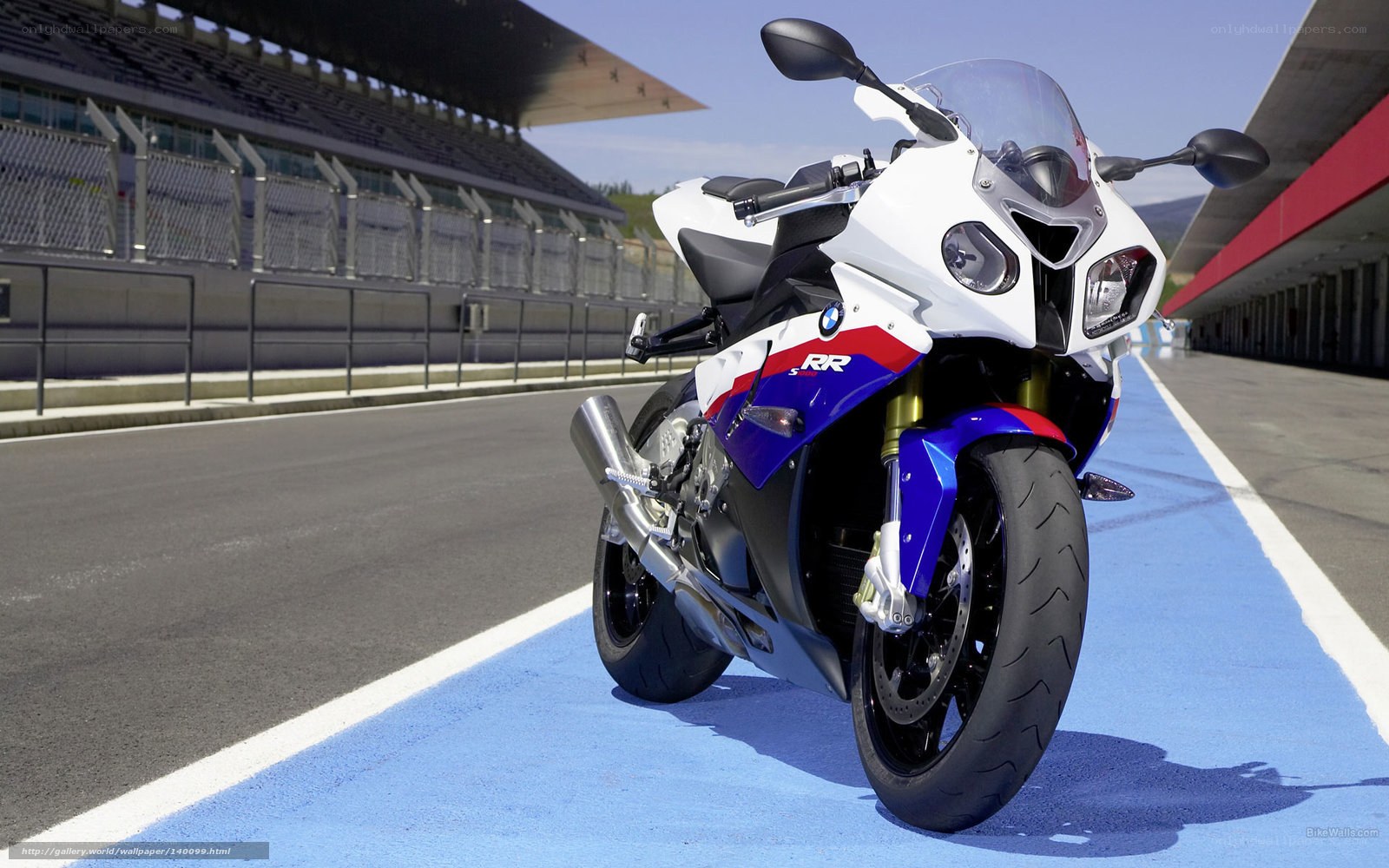 BMW S1000RR on racetrack