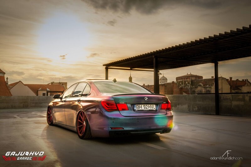 BMW Sedan on Rooftop
