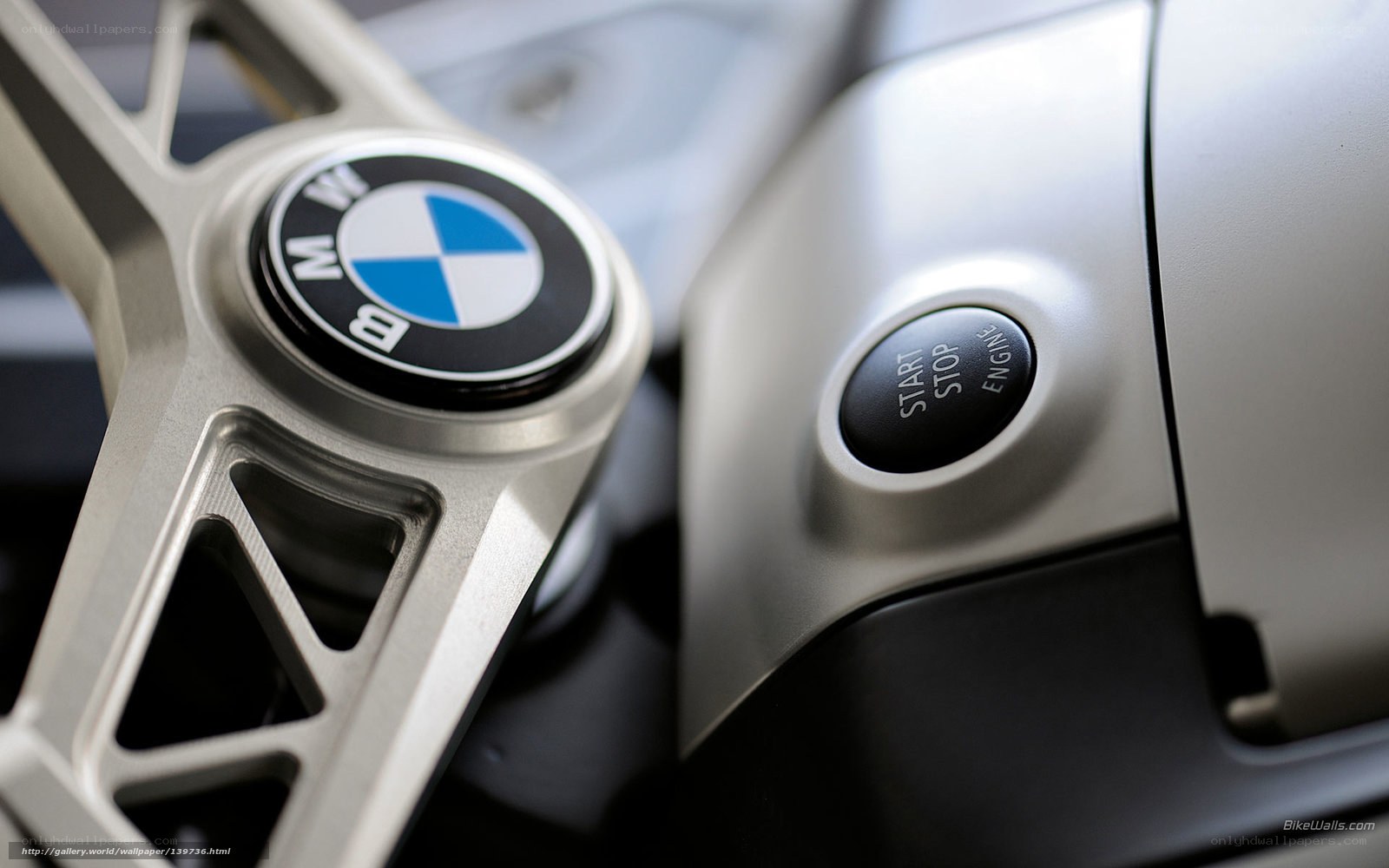BMW steering wheel close-up