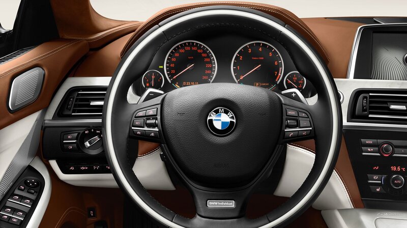 BMW steering wheel interior