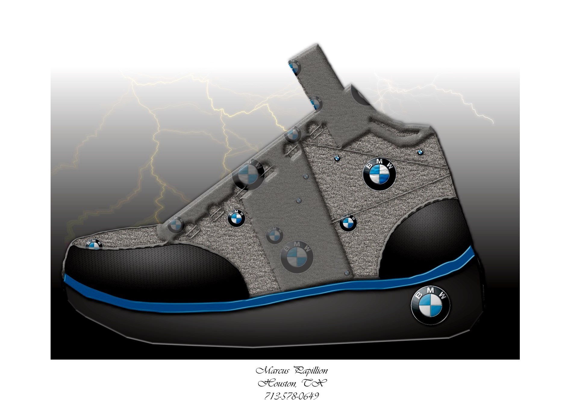 BMW-themed sneaker design