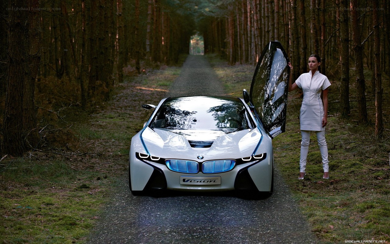 BMW Vision car in forest