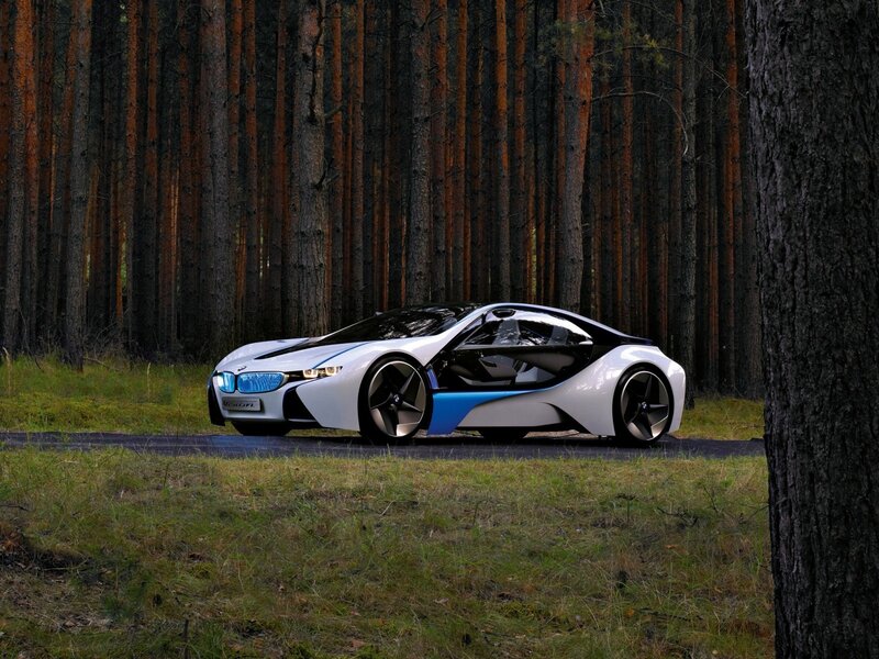 BMW Vision concept car in forest