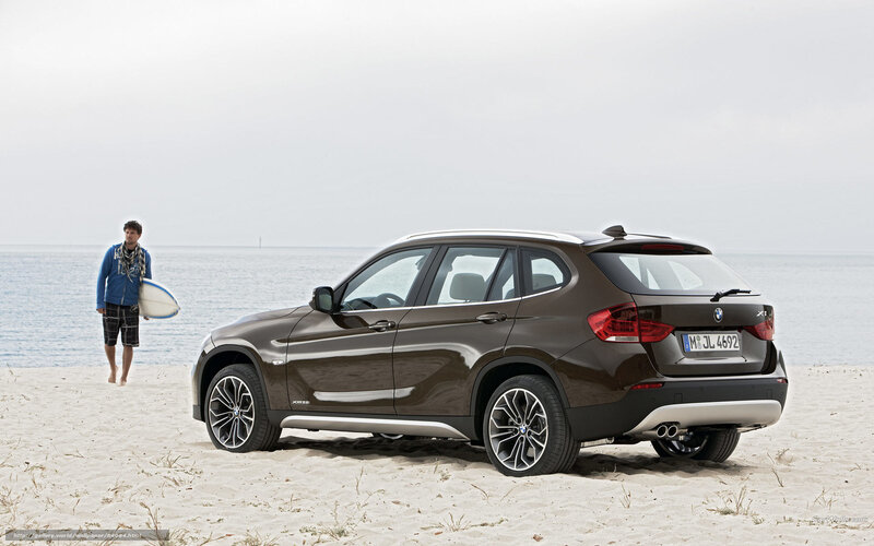 BMW X1 on a beach