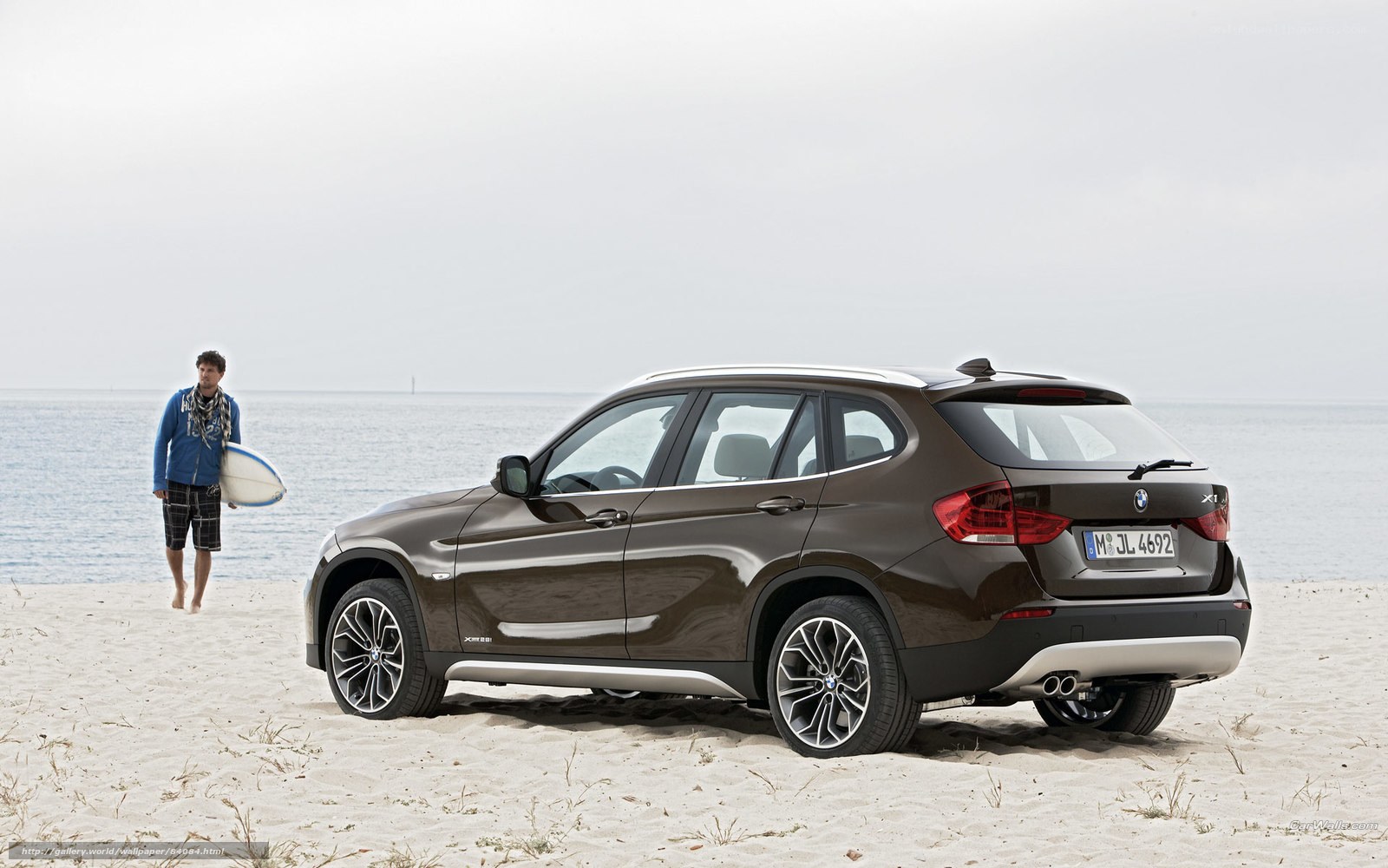 BMW X1 on a beach