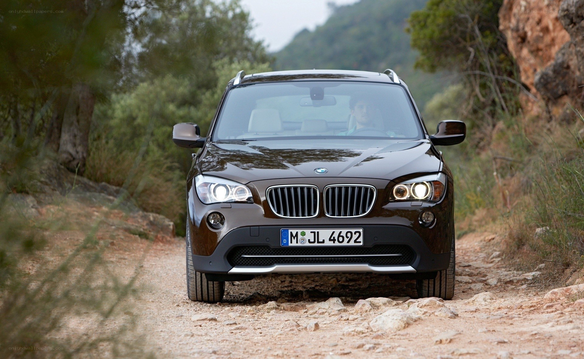 BMW X1 on a dirt road