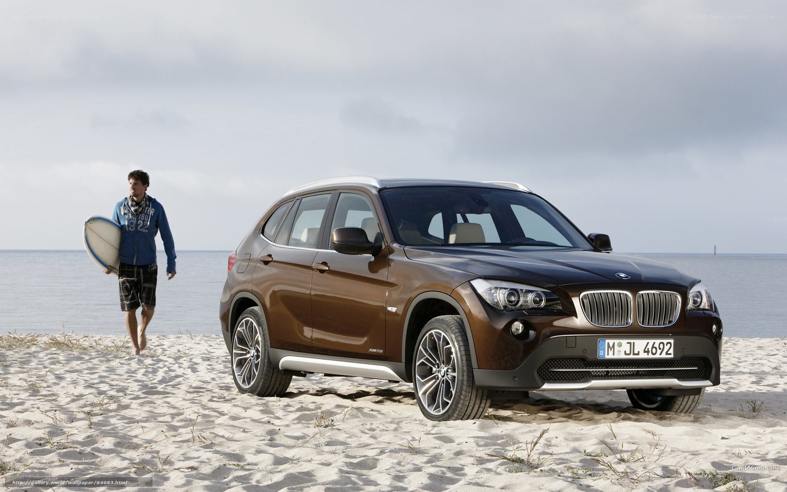 BMW X1 on a sandy beach
