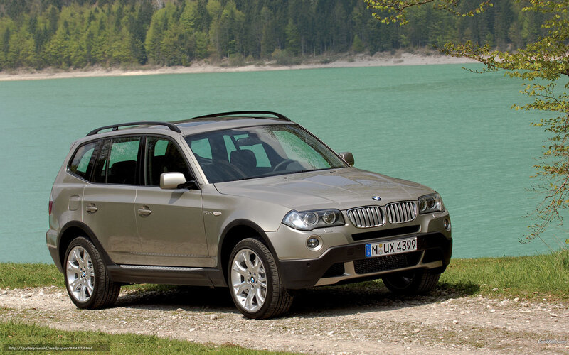BMW X3 by a lake