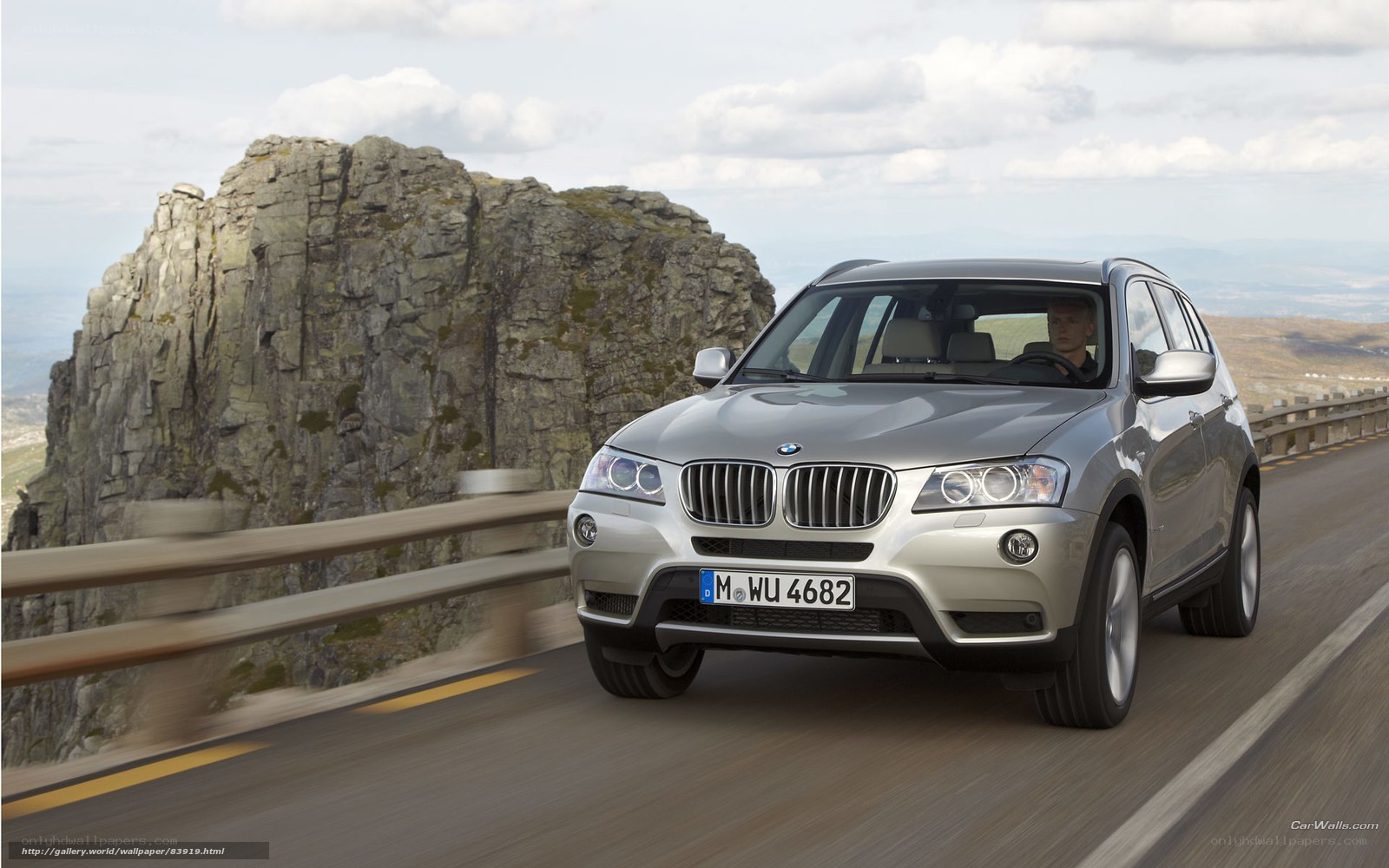 BMW X3 on mountain road