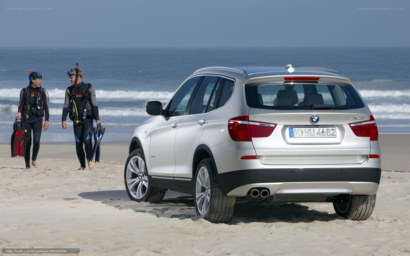 BMW X3 on the beach