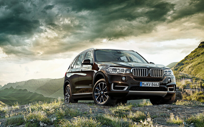 BMW X5 on a mountain road